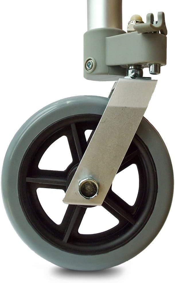 Swivel/Lock Walker 5" Front Wheels with Flexfit Walker Ski Glides 5-Inch Wheel