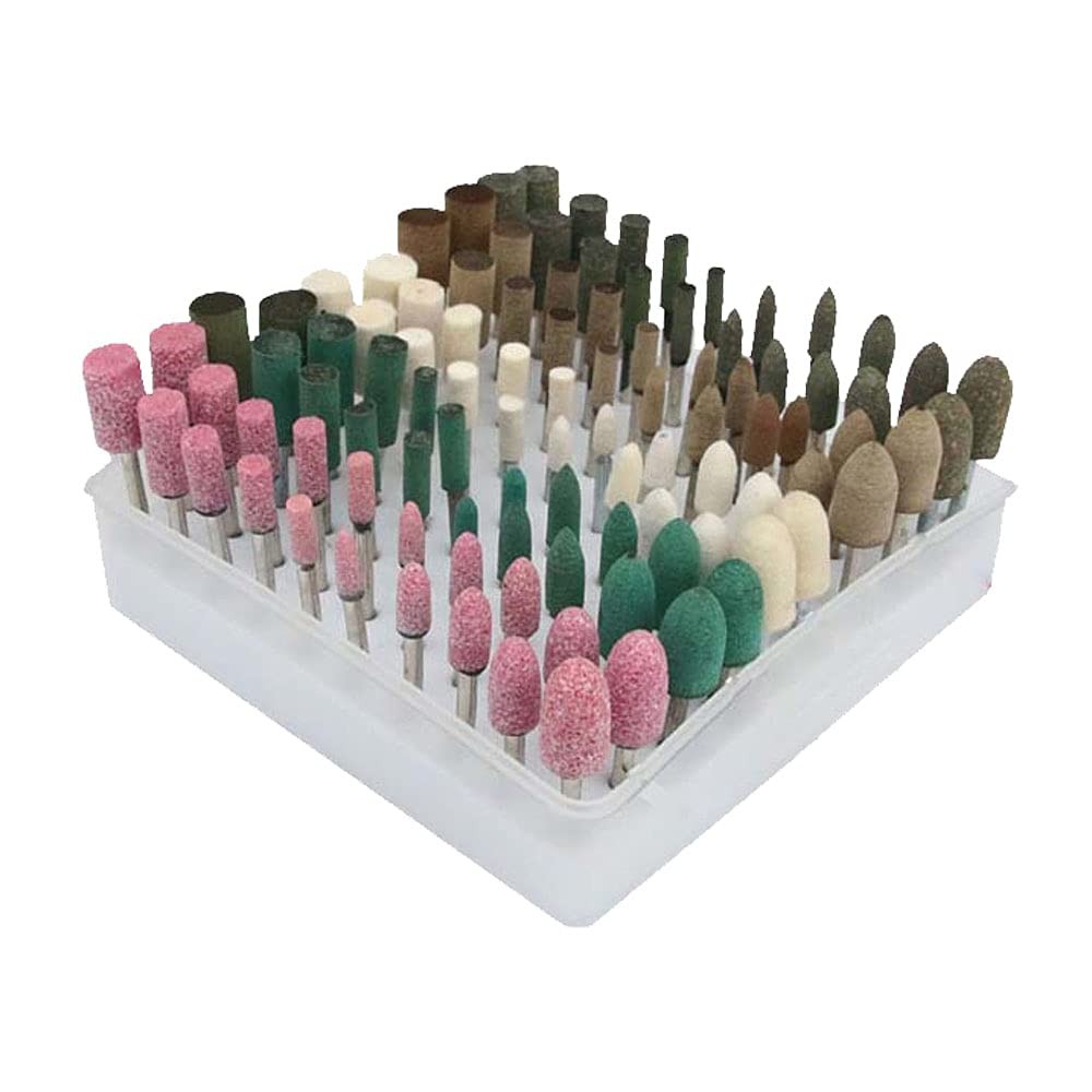 Luo ke 100 Pcs Assorted Shape Polishing Bits Buffing Wheel for Multicolored