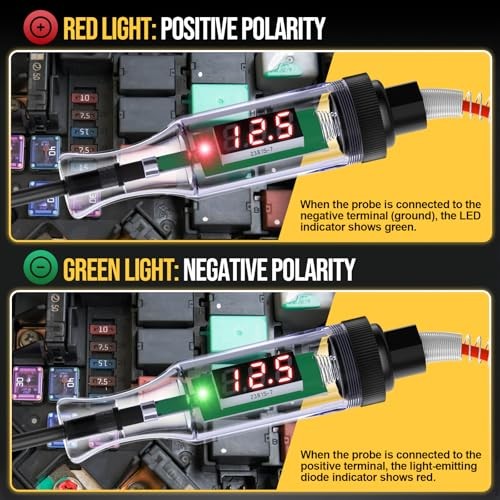 Automotive Test Light - 3V-48V Digital Fuse Tester - Automatic