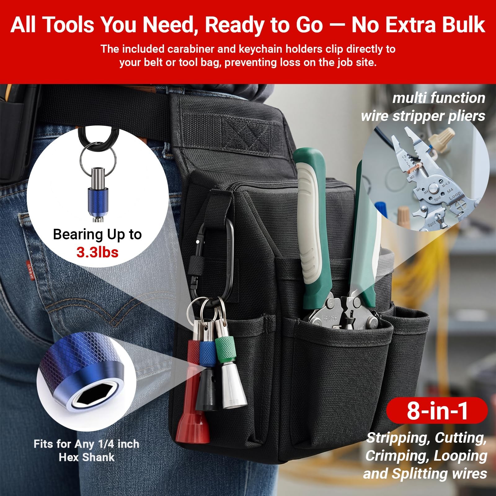 New Best Automatic Foldable Wire Stripper and Twister Tool with Bit Holder -