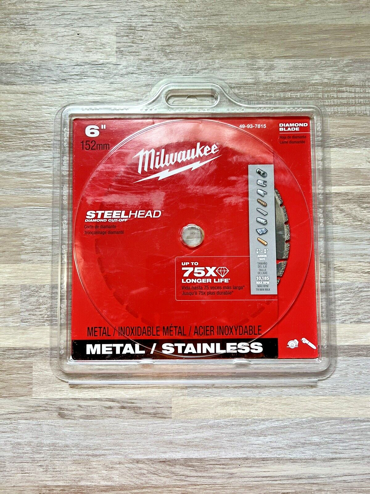 NEW Milwaukee Tools 49-93-7815 6 in. STEELHEAD Diamond Cut-Off Blade