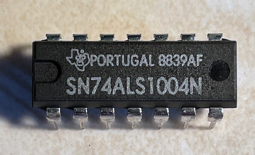 T.I. SN74ALS1004AN 74ALS1004 Hex Inverting Driver - NOS