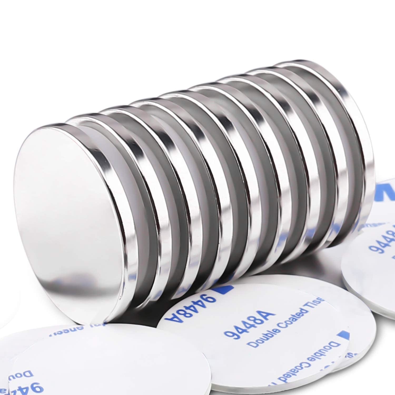 LOVIMAG Super Strong Neodymium Disc Magnets, 1.26inch x 1/8inch, Silver