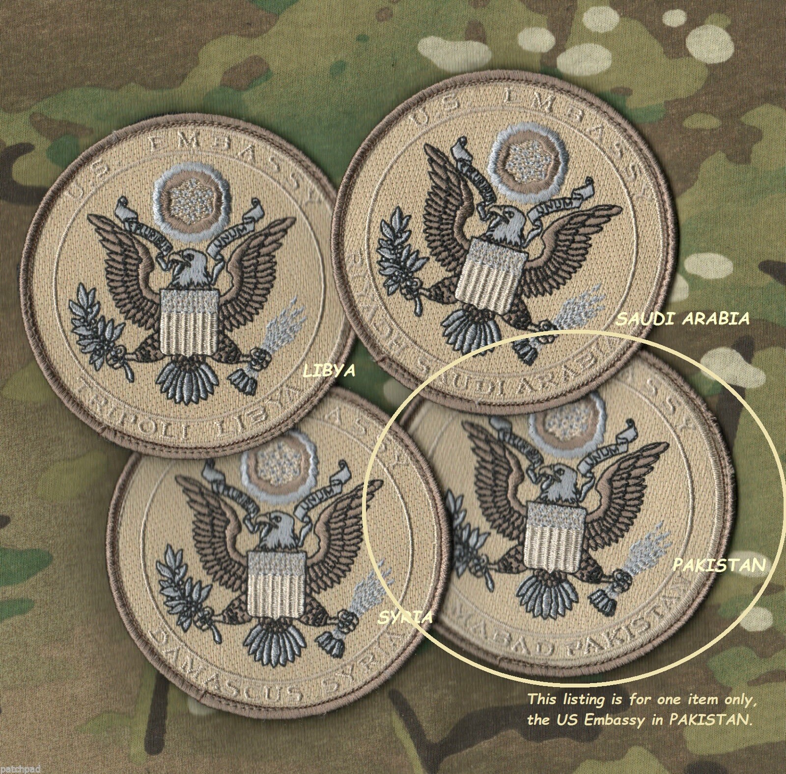 US Embassy Islamabad Pakistan DSS CIA GRS SAD MCESG MSAU CAMO vêlkrö 😎INSIGNIA