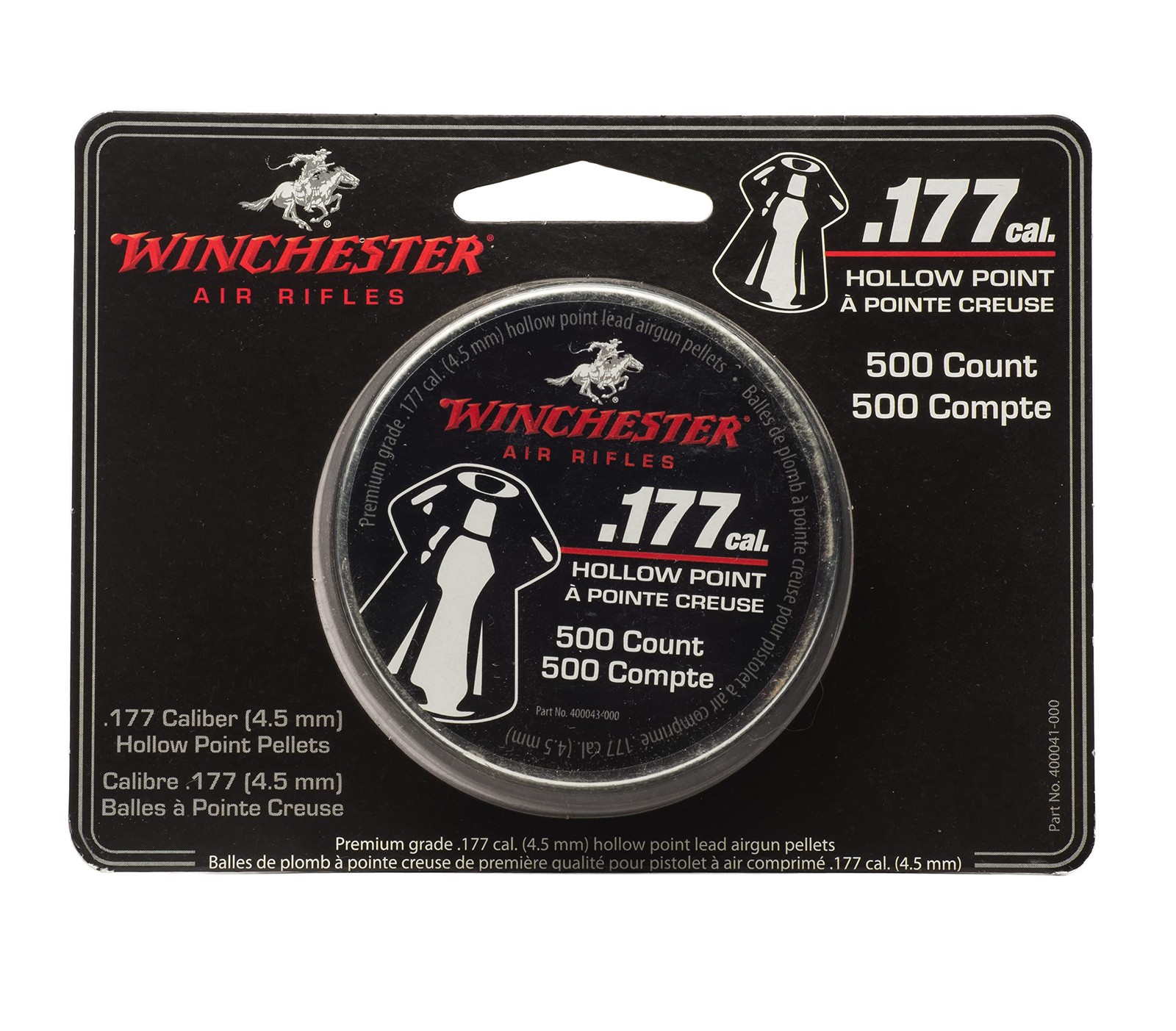 Daisy 987418-446 Win 500 ct .177, Hollow Point Pellets