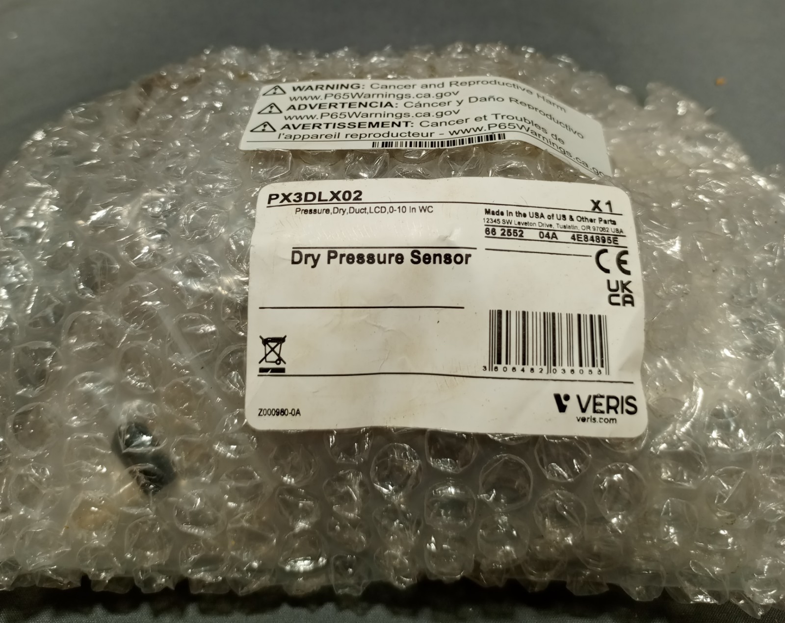 Dry Pressure Sensor PX3DLX02
