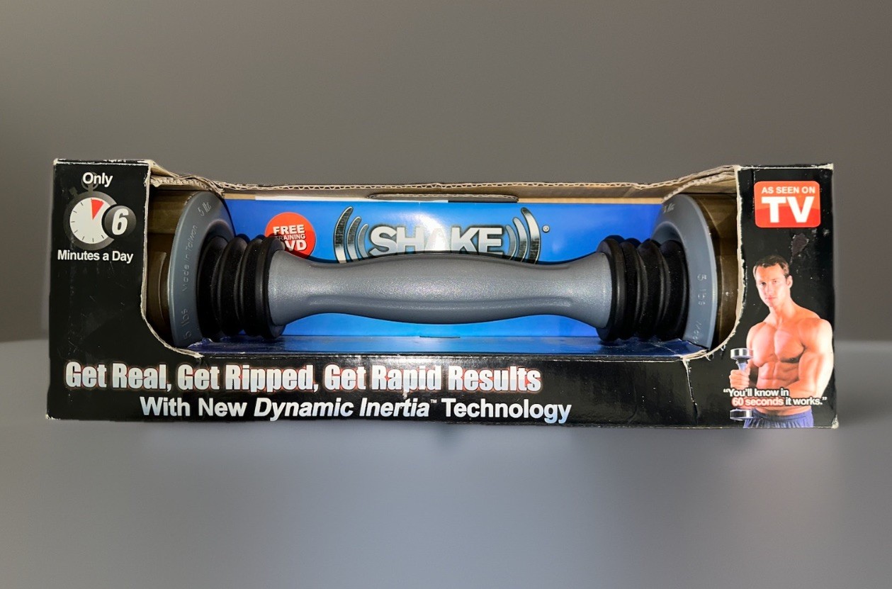 Shake Weight 5lb Dumbbell As Seen on TV Grey Unisex Exercise READ Description