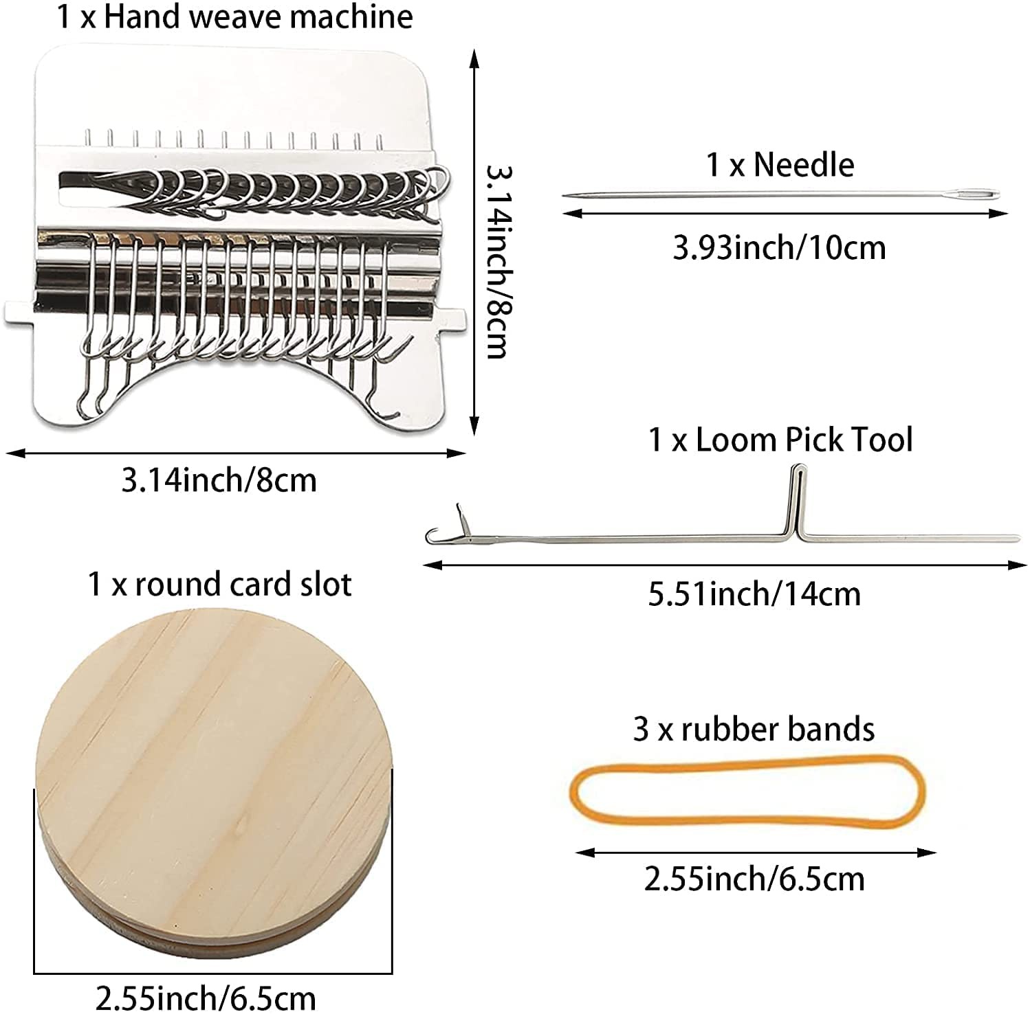 Small Loom Speedweve Type Weave Tool,darning Loom Quickly (14 Hooks)