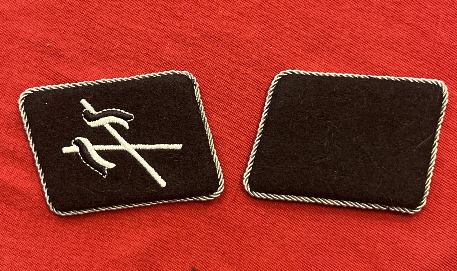 WW2 WWII German Stormtroopers Brownshirts Military collar tabs patches W RZM Tag