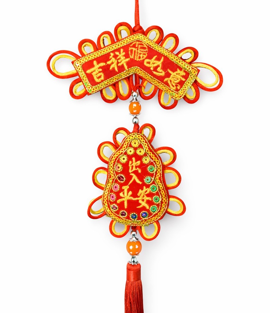 Wu Lou Hu Lu Gourd Chinese New Year Festival Tassel Charm Car Wall Hanging
