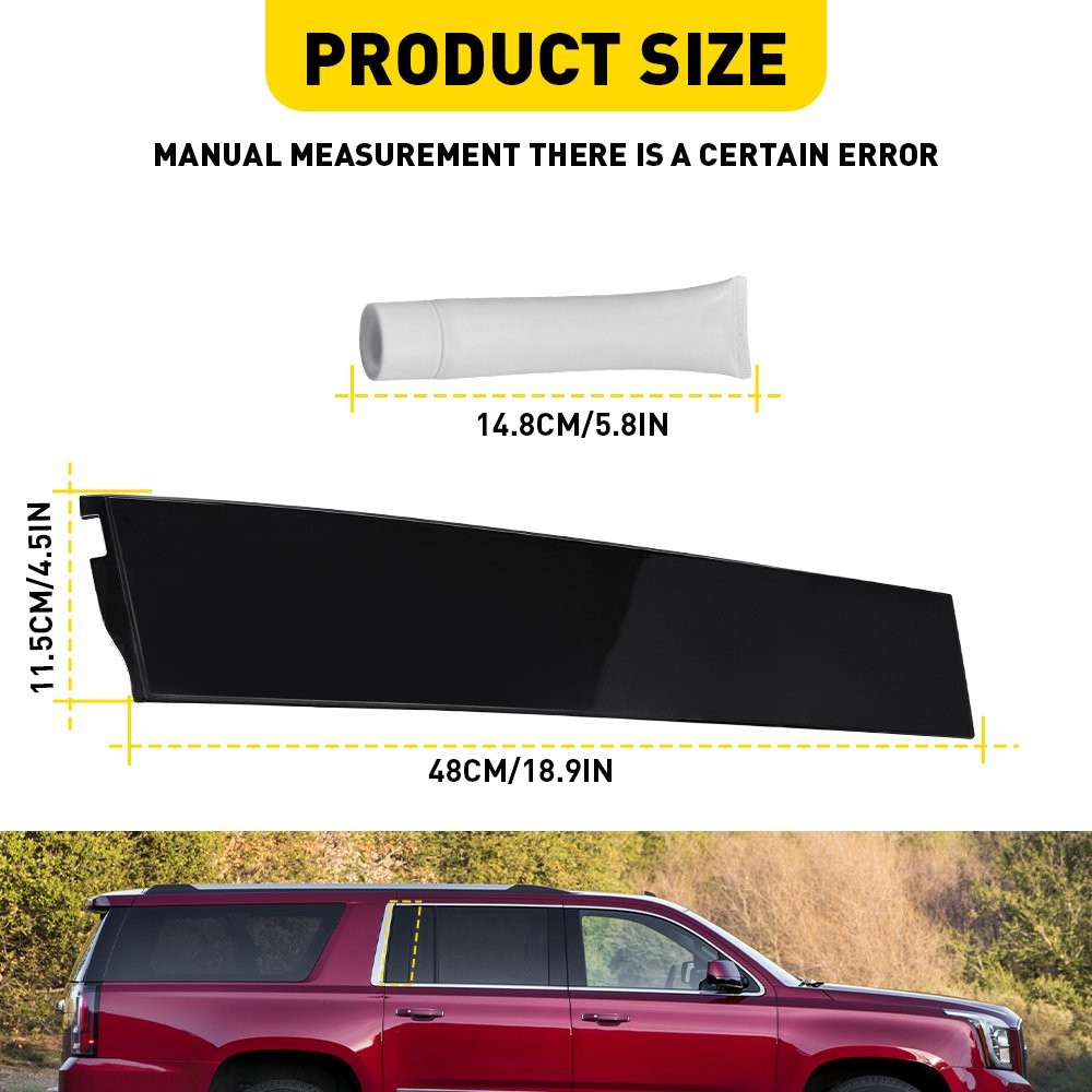 Rear Right RH B-Pillar Trim Molding Door Applique For 2015-18 GMC Yukon XL 1~10X