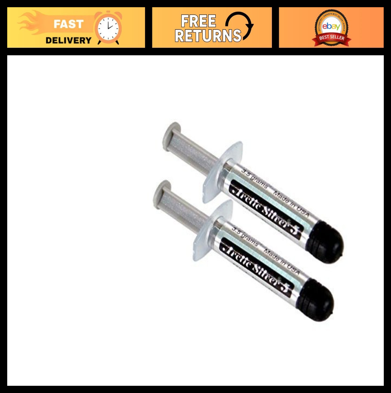 High-Performance Thermal Compound Paste - 2 Pack for CPU & GPU Cooling