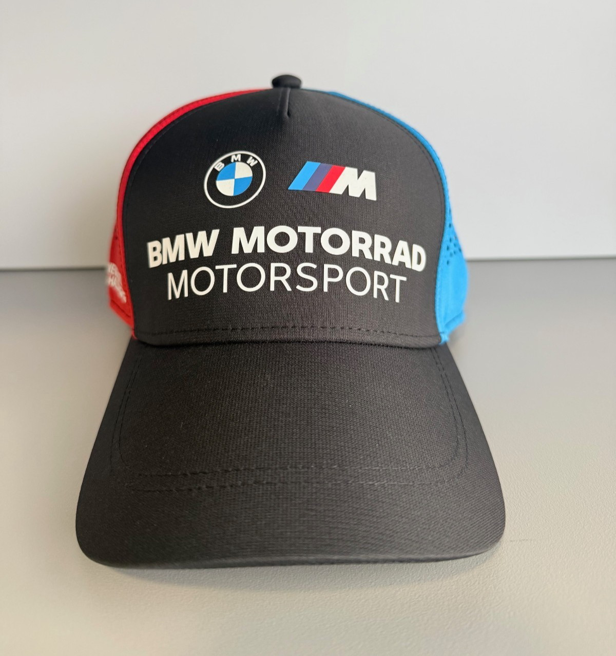 GENUINE BMW MOTORRAD M MOTORSPORT COLOURS BLACK BASEBALL CAP P/N 76.61.5.B67.3E4