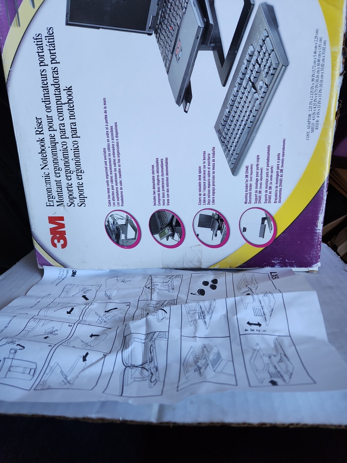 3M Ergonomic Notebook Riser LX500 - Black