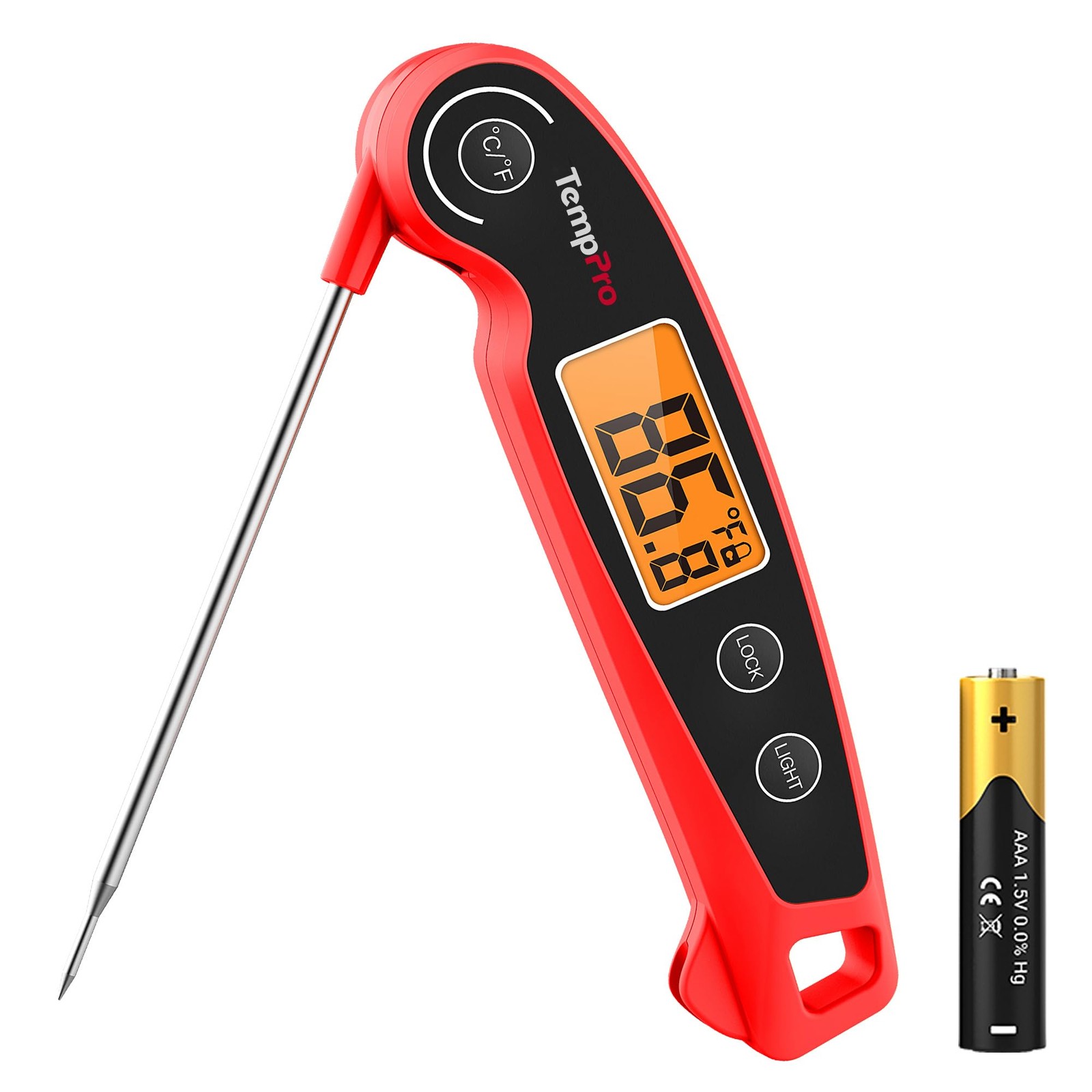 TP605 Instant Read Meat Thermometer for Cooking, Waterproof Digital Food Ther...