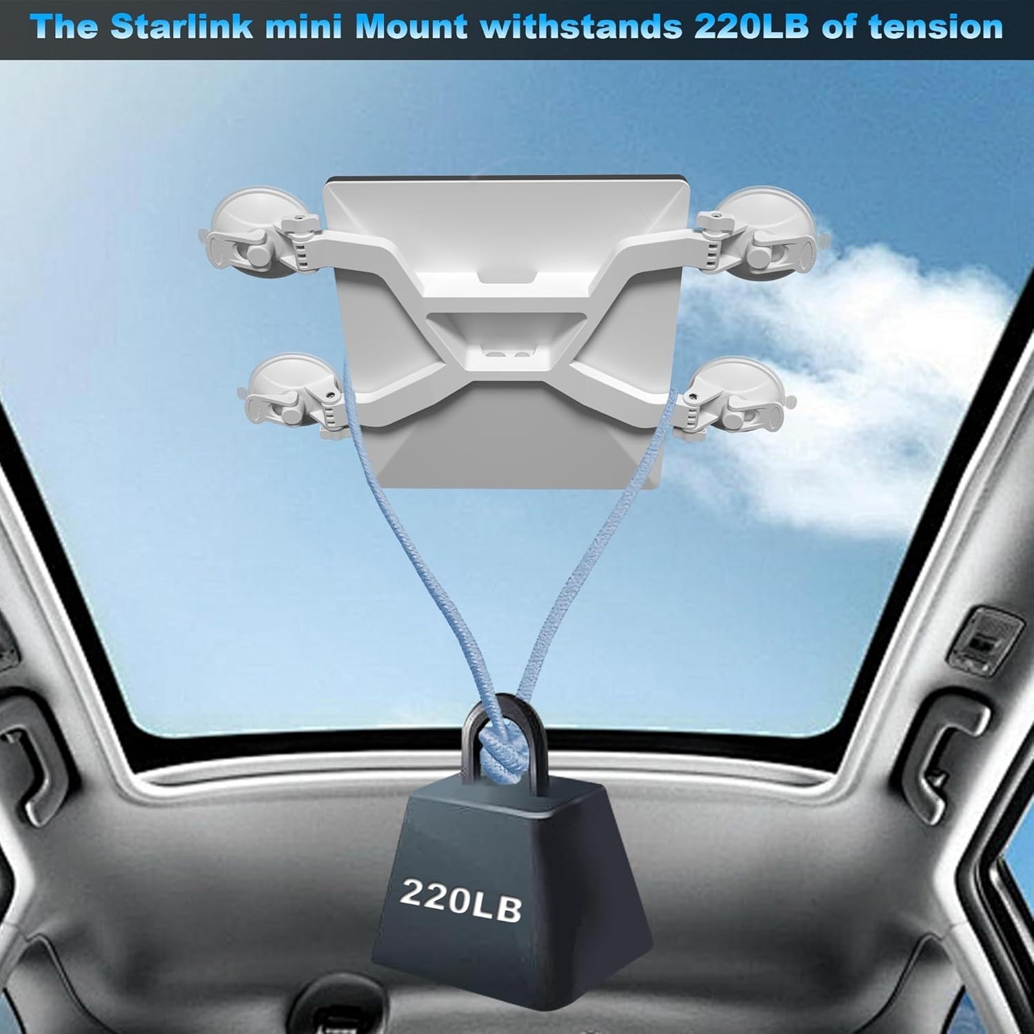Starlink Mini Mount,Adjustable Starlink Mini Suction Cup Mount with 3M White