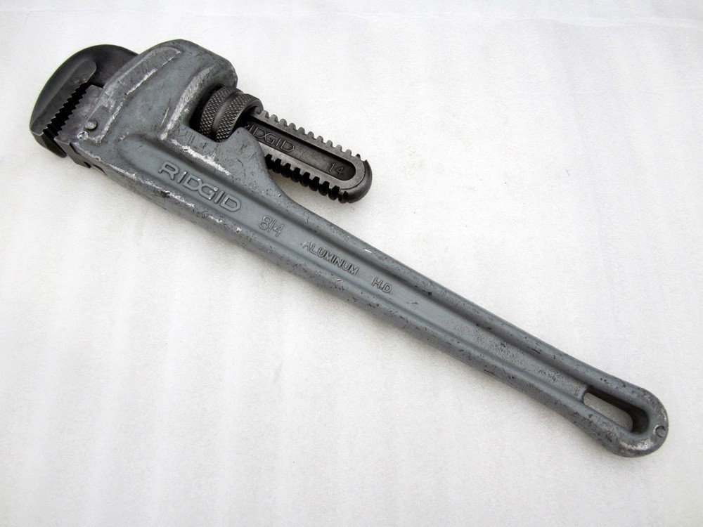 Ridgid 14" Aluminum Pipe Wrench Model No. 814 Catalog No. 31095 Made in USA