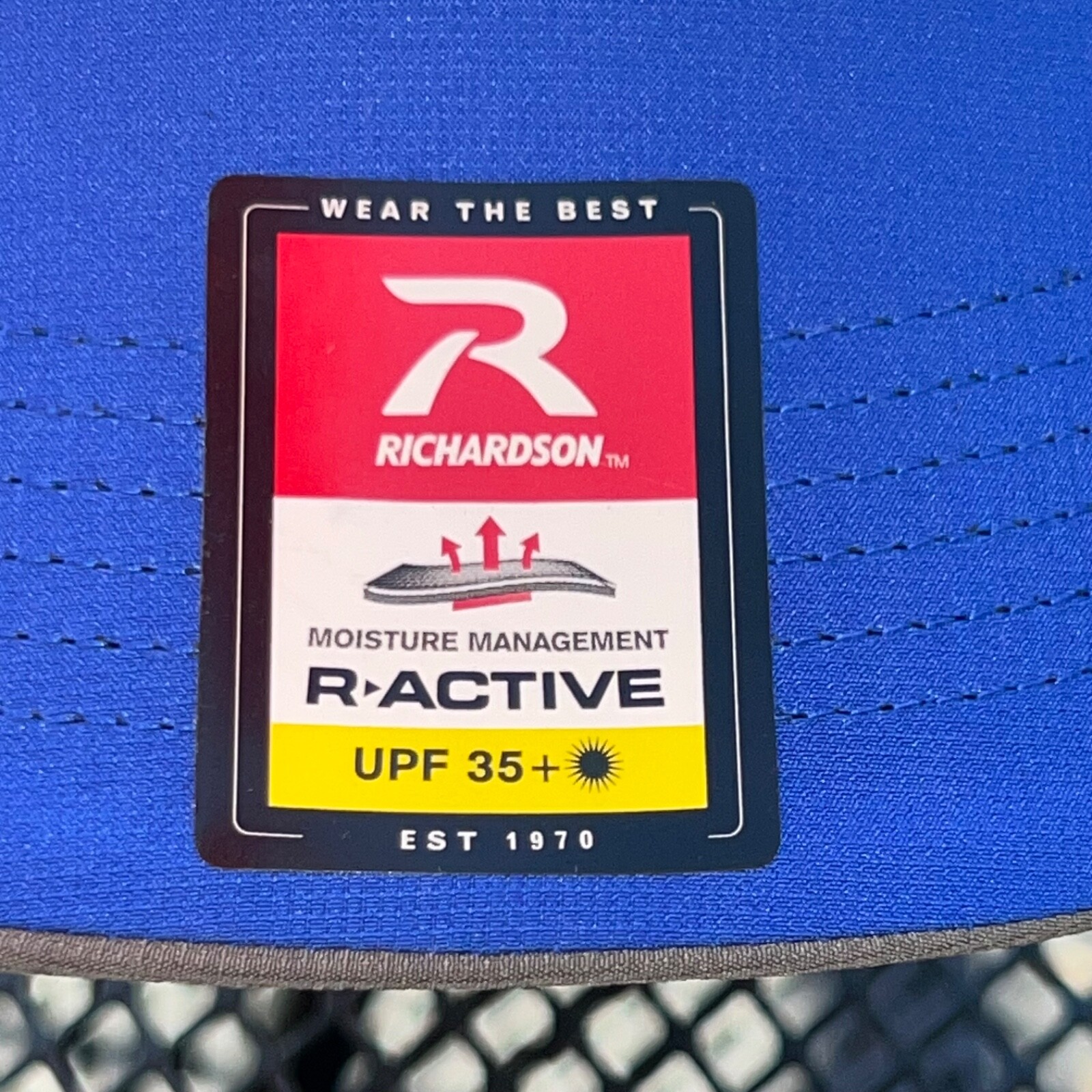 Caliper C Royal Blue Richardson 155 Hat Cap Hook Loop Strap Buckle hook Loop