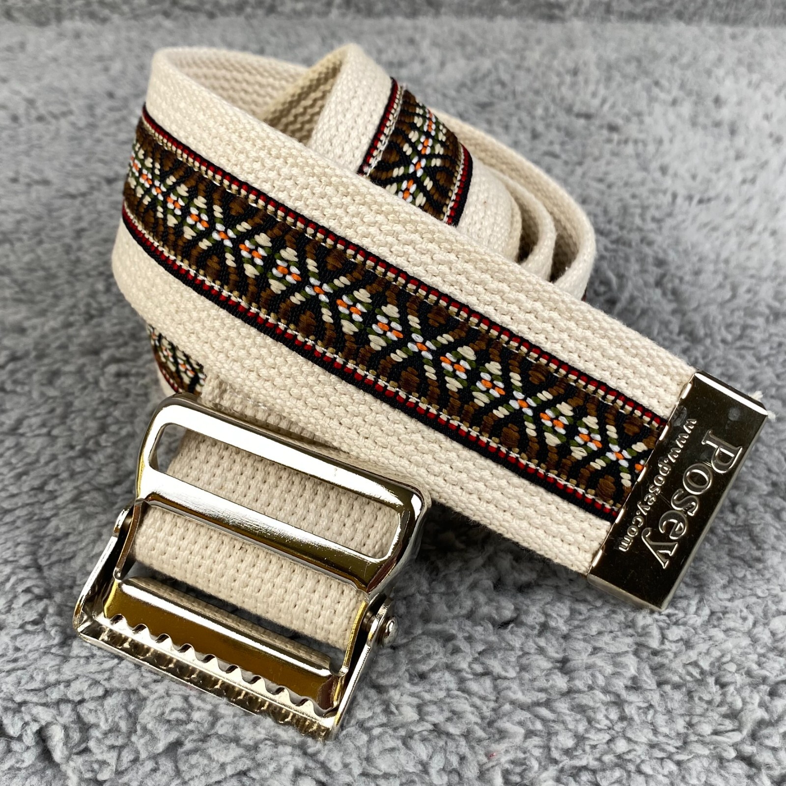 Posey 52 Inch Gait Transfer Belt 2 Inch Cotton Western Pattern Assistance Care