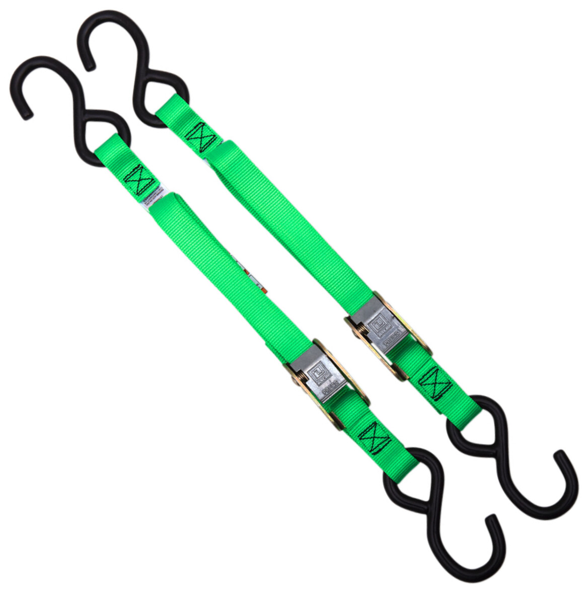Ancra 40888-28 1" x 66" Standard Neon Green Tie Downs 2pk