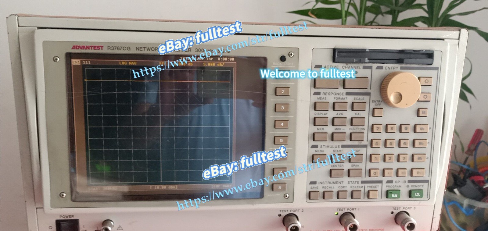 1PCS ADVANTEST R3767CG Network Analyzer -fulltest