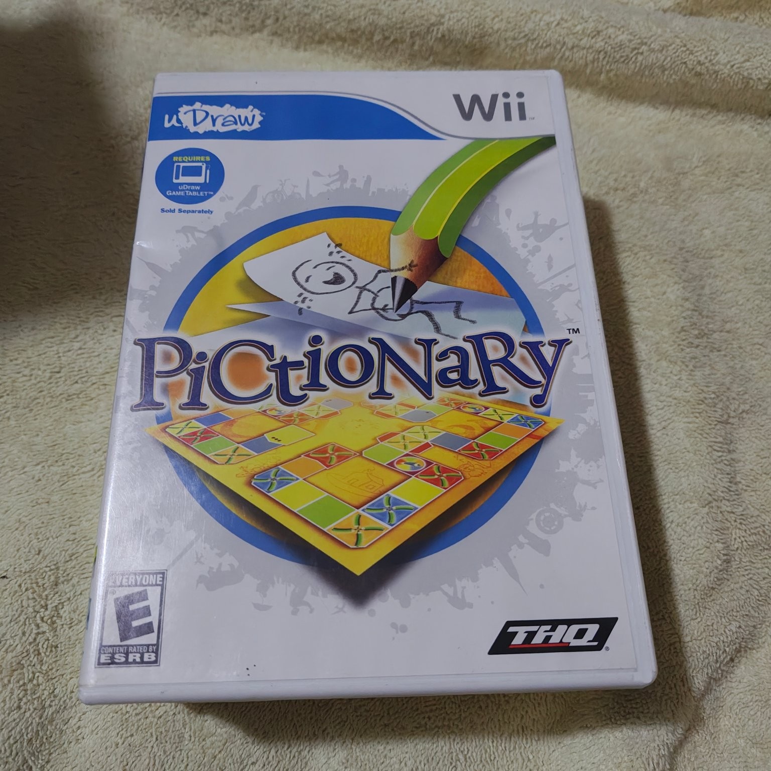Pictionary Standard Case Wii Game THQ uDraw Compatible