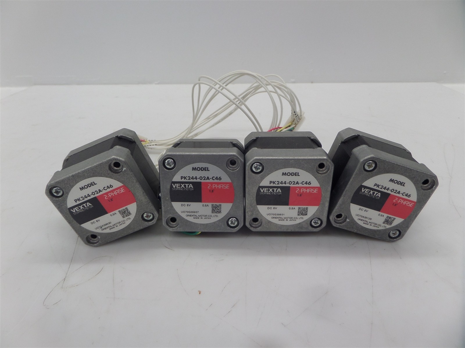 Lot Of 4 Oriental Motors Vexta PK244M-02A-C46 2-Phase Stepping Motors