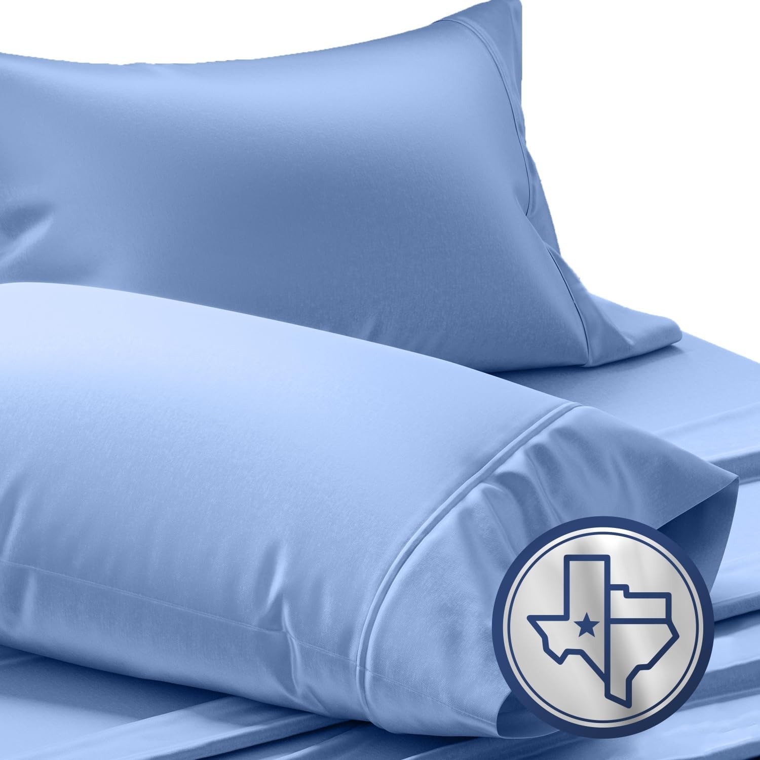 Luxury Egyptian Cotton King Pillow Cases Set of 2-1000 Thread