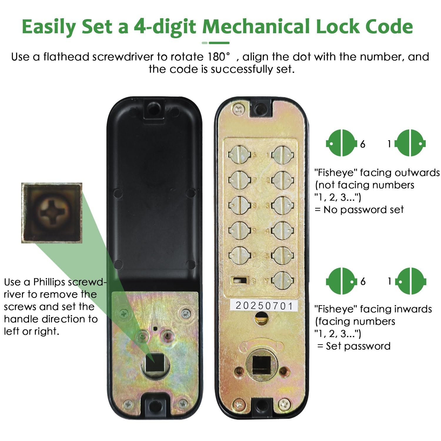 Bh Railing High-Security 12 Digit Keypad Mechanical - Mechanical