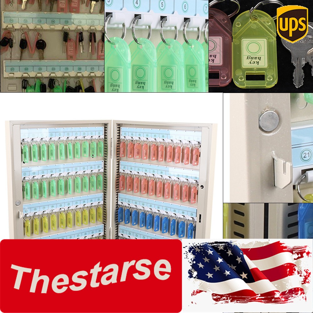 80 Key Lock Box Storage Safe Cabinet Wall Mount Organizer Holder Car Dealers NEW