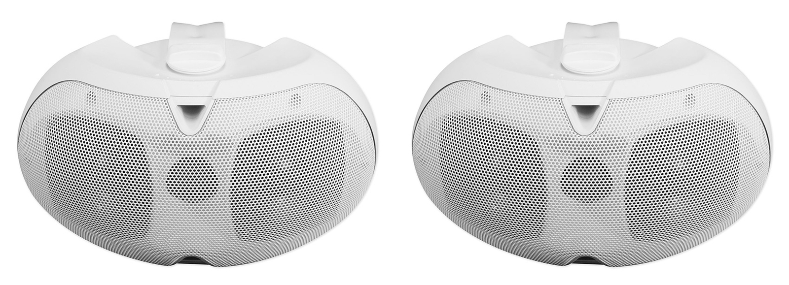 (2) Rockville D4-70 White Dual 4" 70v Commercial/Restaurant Wall Mount Speakers