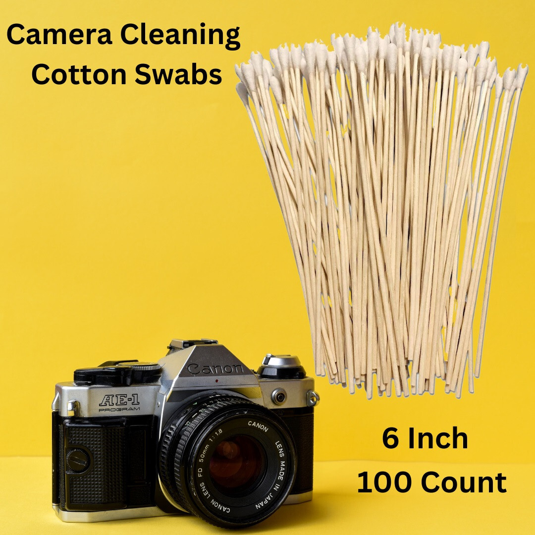 Cotton Swabs For Camera Cleaning - 100 Count - Free Shipping