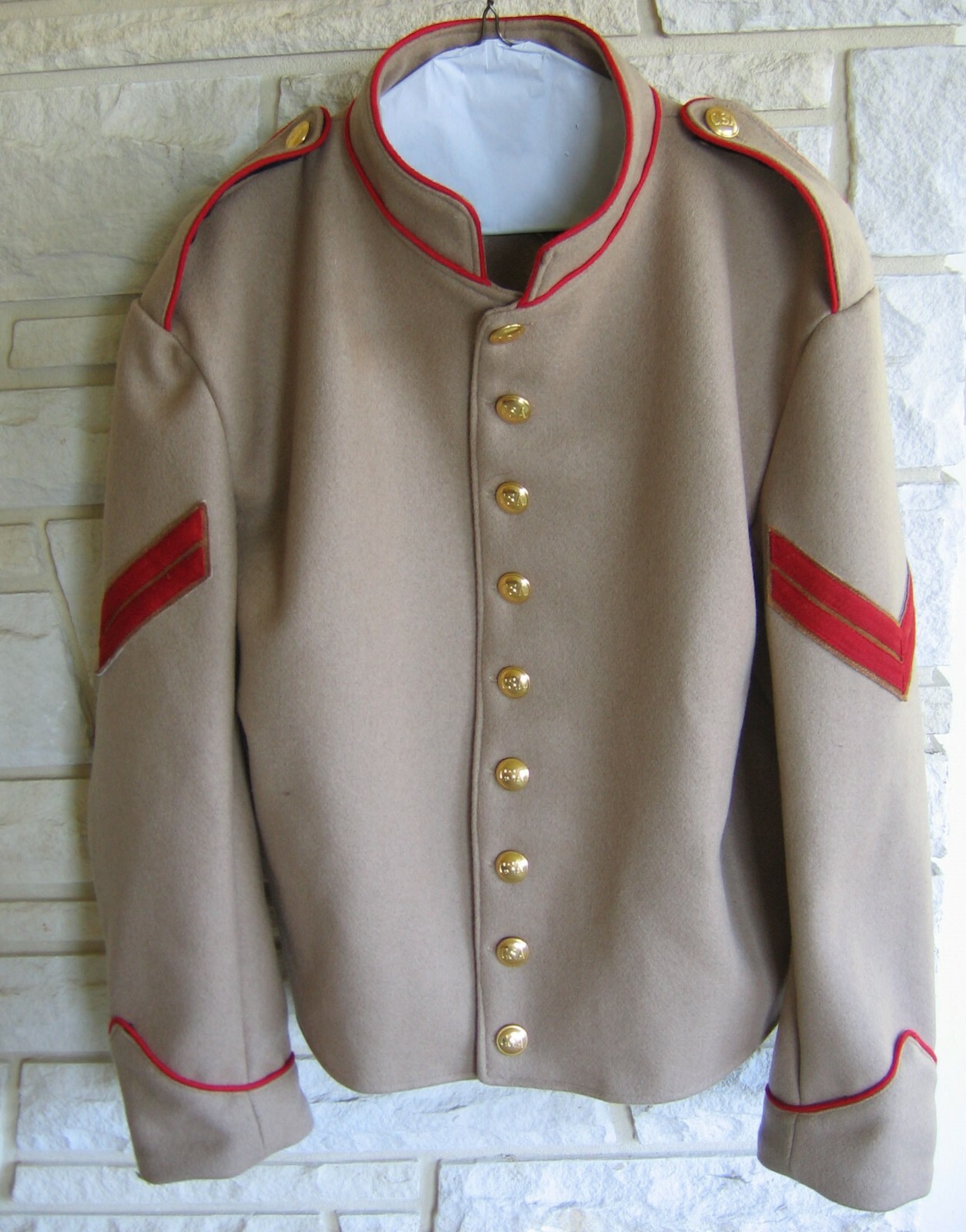 Confederate Artillery Shell Jacket,Butternut,Civil War