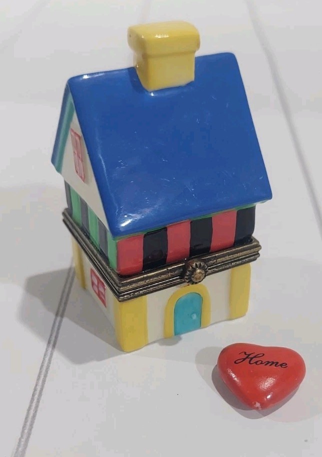 Complete Vintage Midwest of Cannon Falls House Sweet Home Porcelain Hinged Box