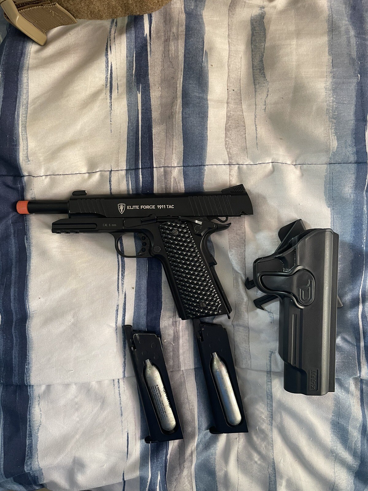 Assorted Airsoft Guns - Sniper, AEG, Two CO2 Pistols + Accessories