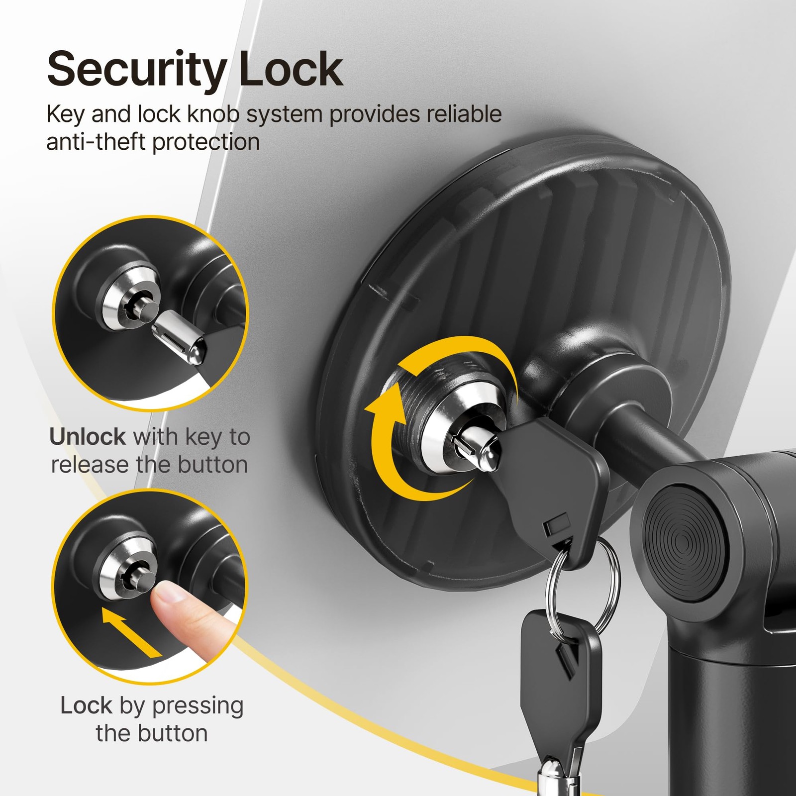 Anti-Theft Tablet Stand, Frameless Universal Tablet Kiosk with Security Lock ...