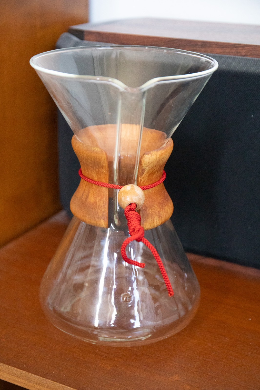 Vintage Chemex 6 cup coffee maker Pyrex glass Made in USA green label