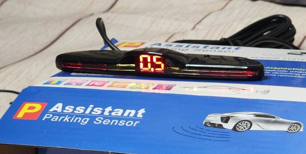 Assistant Parking Obstacle Sensor KIT Digital Display 4 Flush Sensors NEW