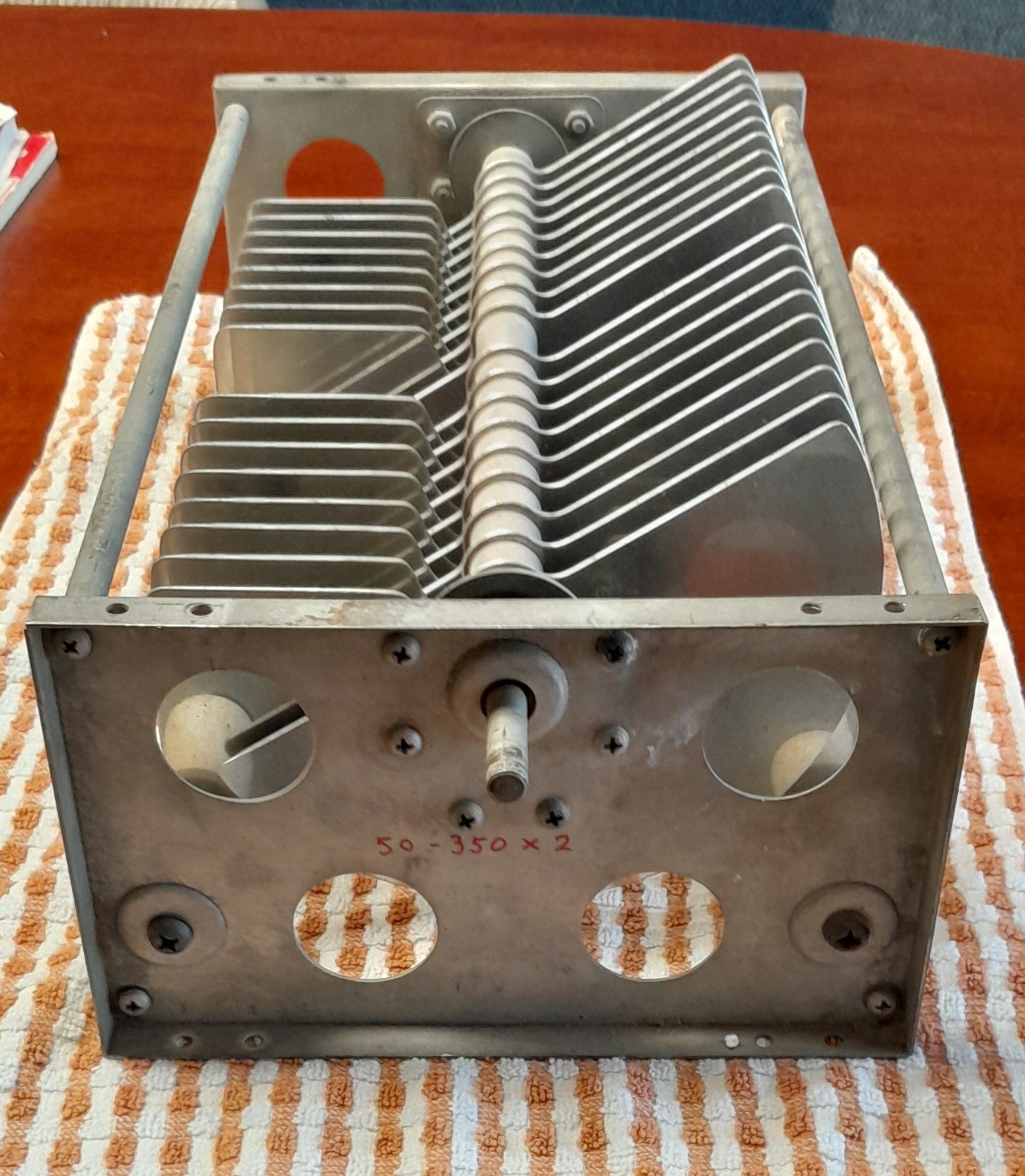 LARGE VARIABLE CAPACITOR DUAL 50-350 pF EACH SECTION