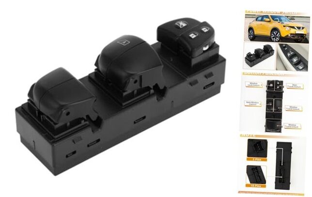 Front Left Driver Power Window Control Switch for Nissan Juke 1.6L 2015-2017