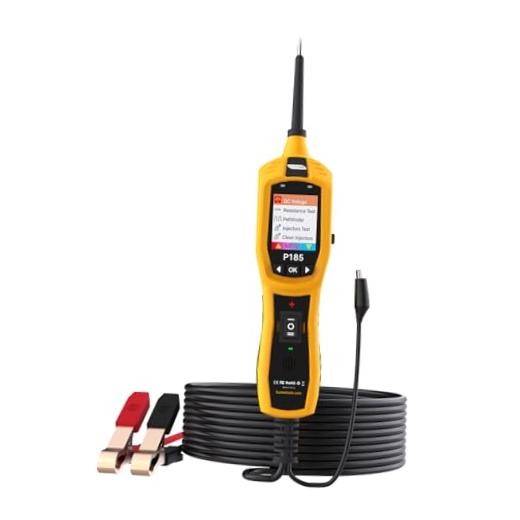P185 9-30V Power Circuit Probe Tester with 40FT Cable, Fuel Injector Test &
