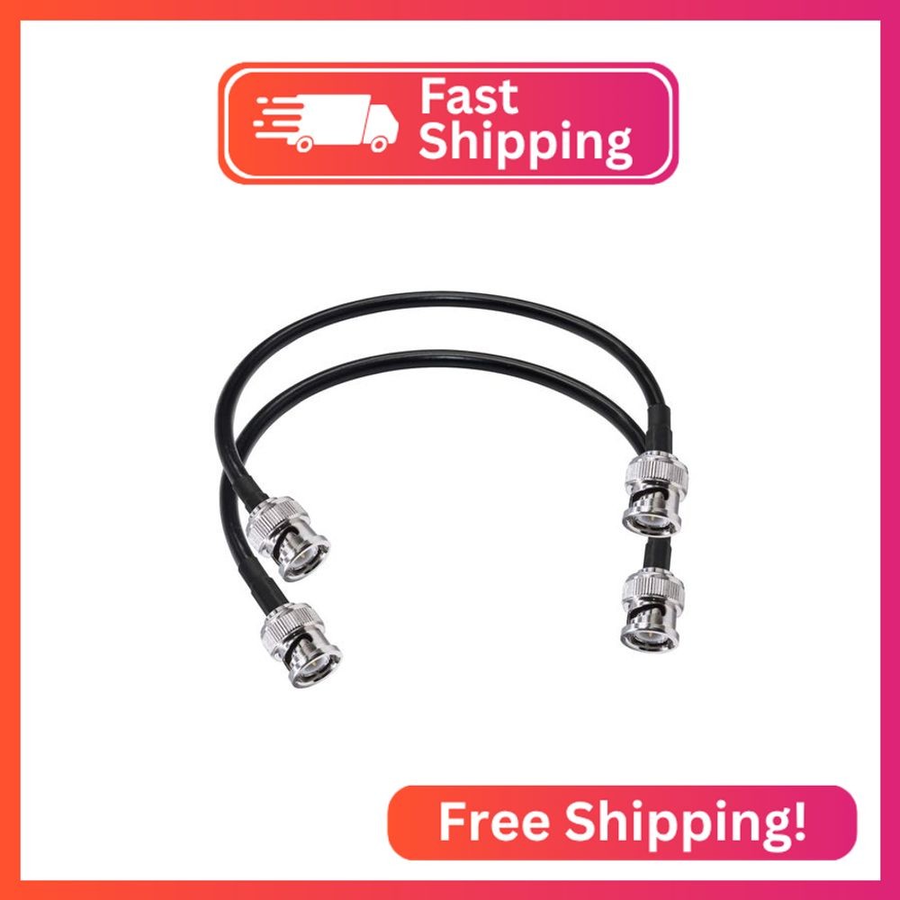 TUOLNK RG58 BNC Jumper Cable 50 Ohm, 12 Inch (30cm) Low Loss BNC Male to Male Ex