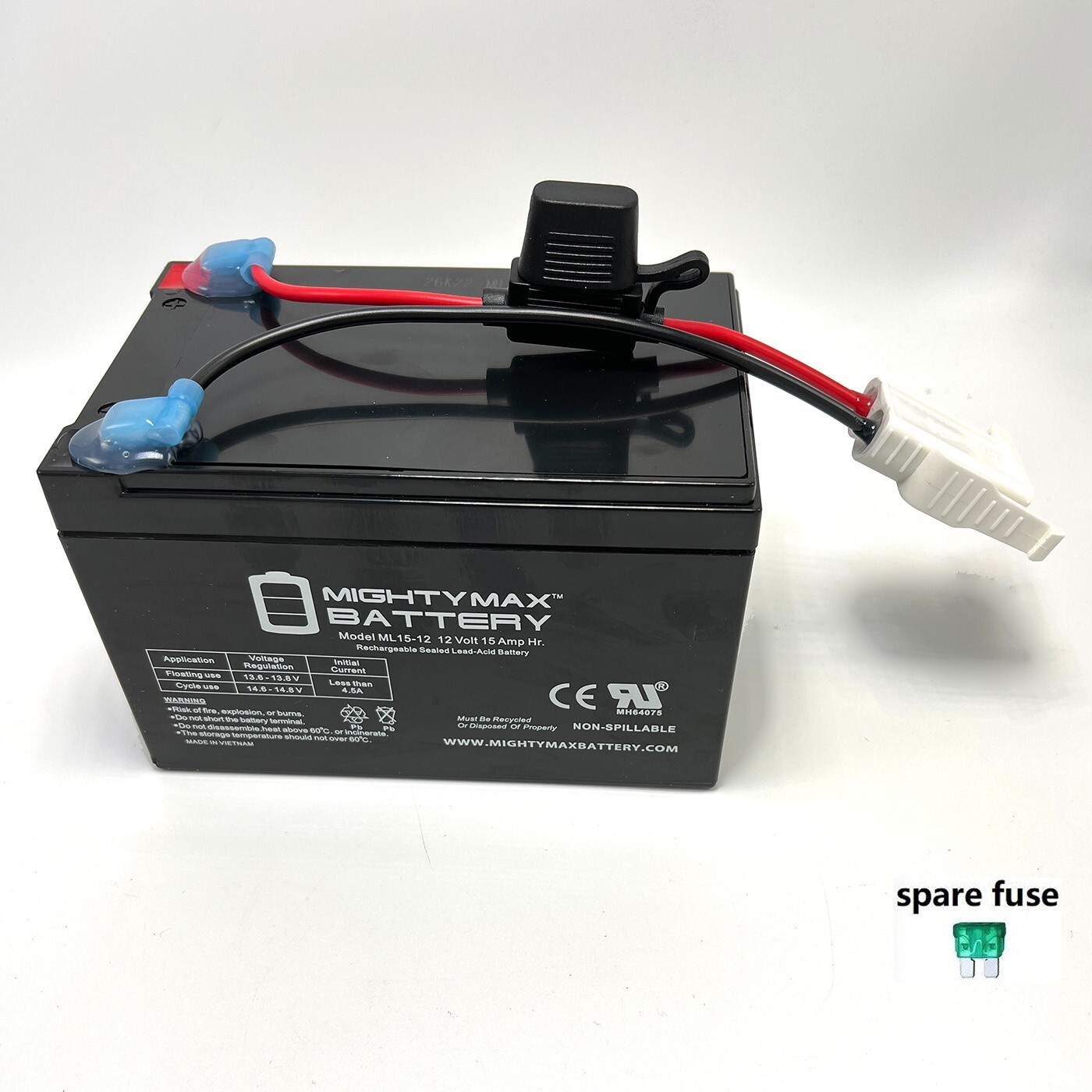 12V 15Ah Battery for Motion Trendz, Yamaha Raptor, Disney Frozen Sleigh Ride-on