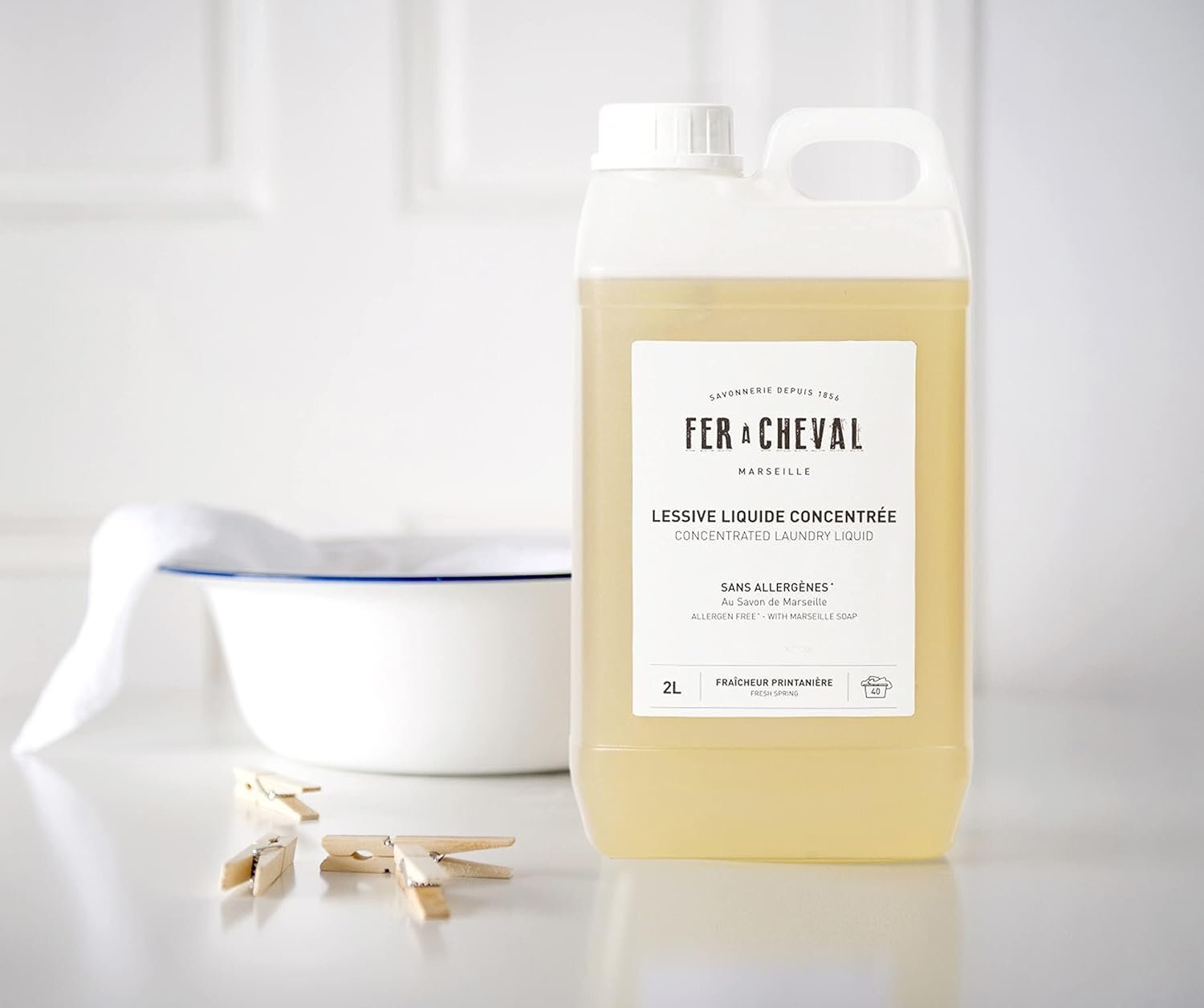 Fer à Cheval Concentrated Laundry Liquid, Allergen Free with Marseille Soap...