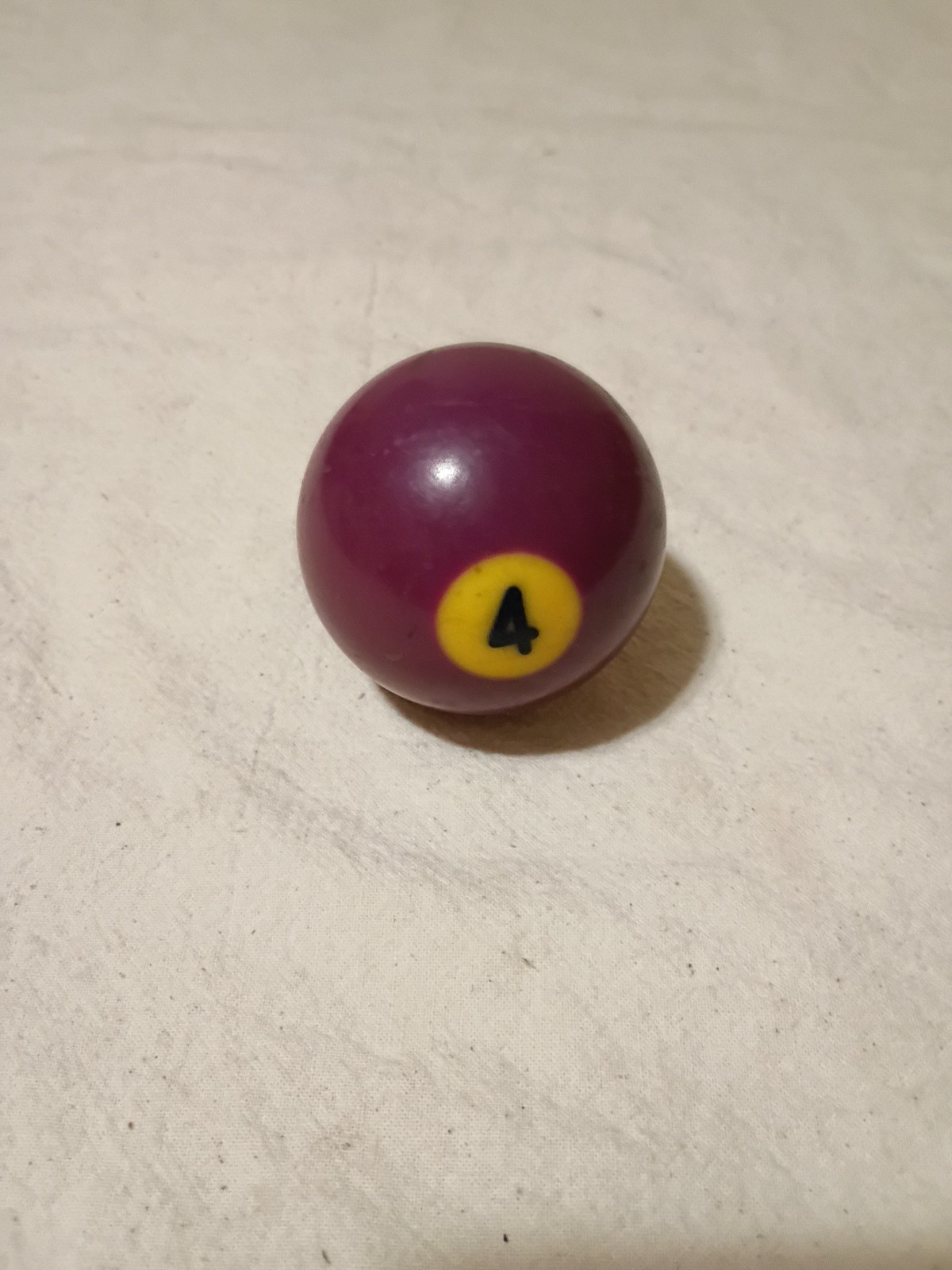 Vintage No. 4 Purple Replacement Billiard Ball 0076 G1