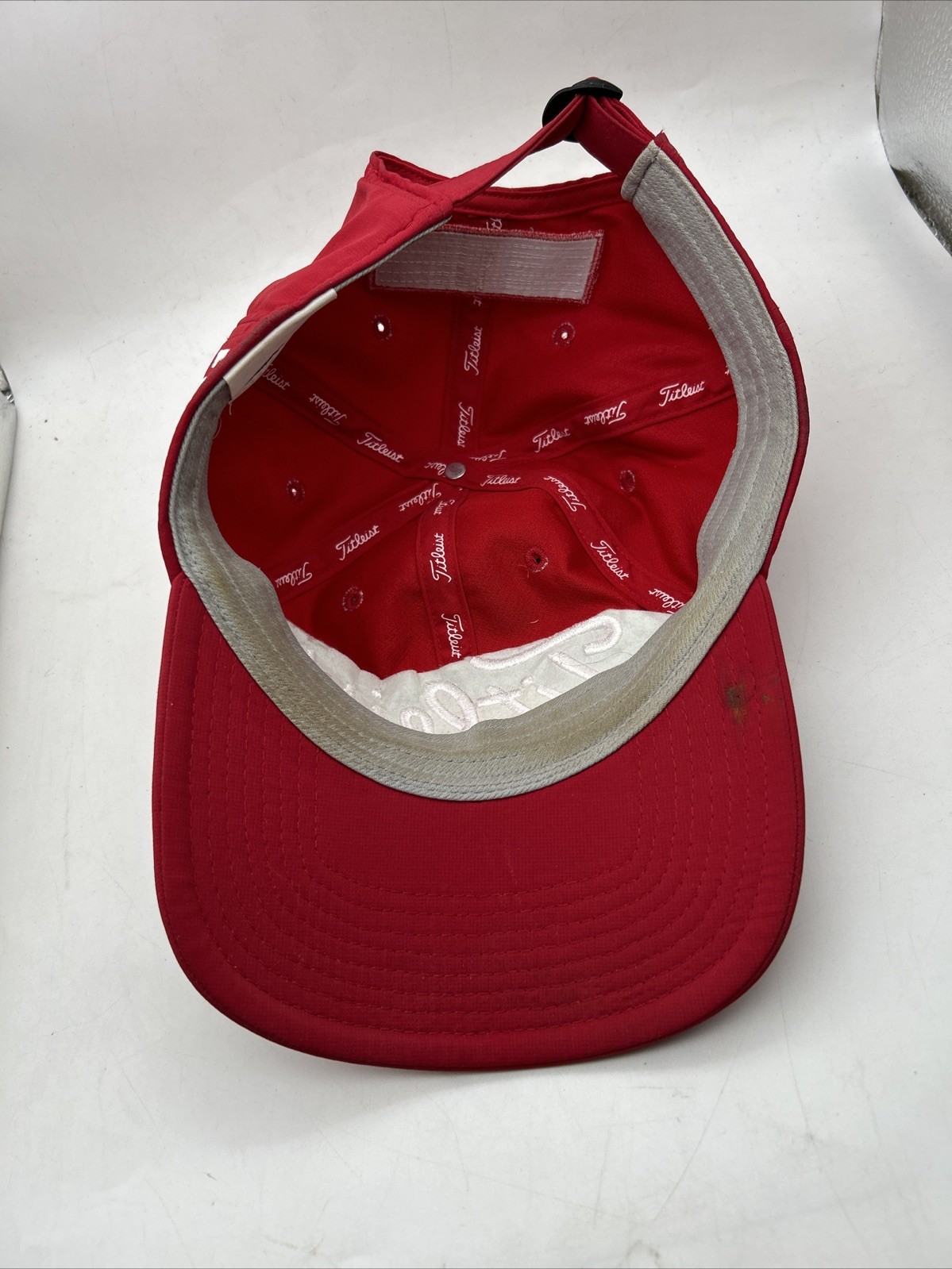 Titleist FJ Pro V1 Red Adjustable Strapback Golf Hat Cap Adjustable