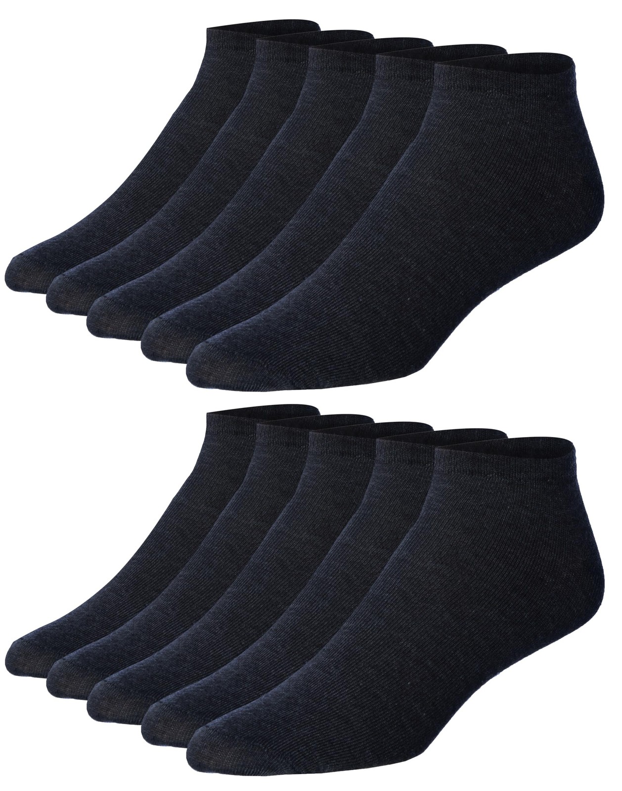 JAMES FIALLO Men’s 10 Pairs Lightweight Low Cut Socks – Classy Color
