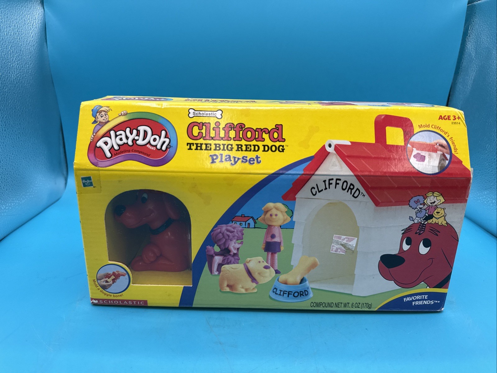Clifford The Big Red Dog Play Doh Playset 2002 New Sealed