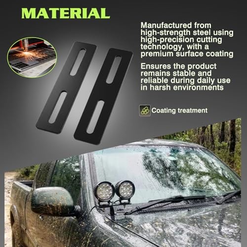 Ditch Light Bracket Extensions Fits Universal Off-Road Pod Light Pack - 7.1x2