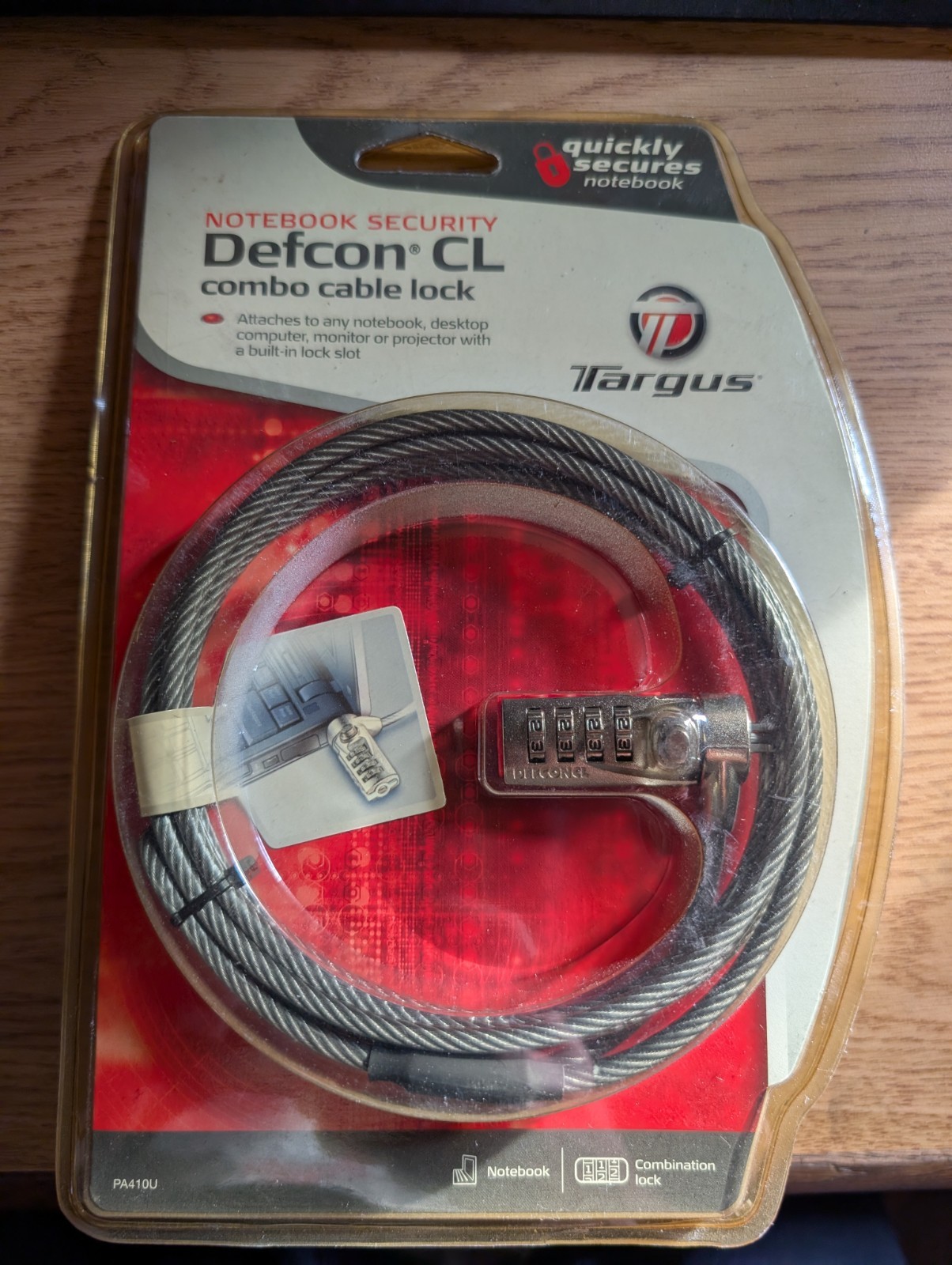 NEW Defcon CL Computer, Notebook, Monitor Combination 6.5 feet long Cable Lock